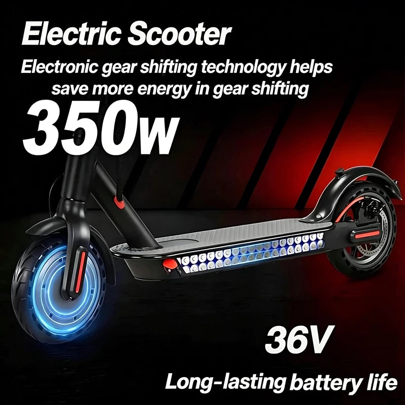 Scooterman Electric Scooter Foldable Portable 350W Black Red