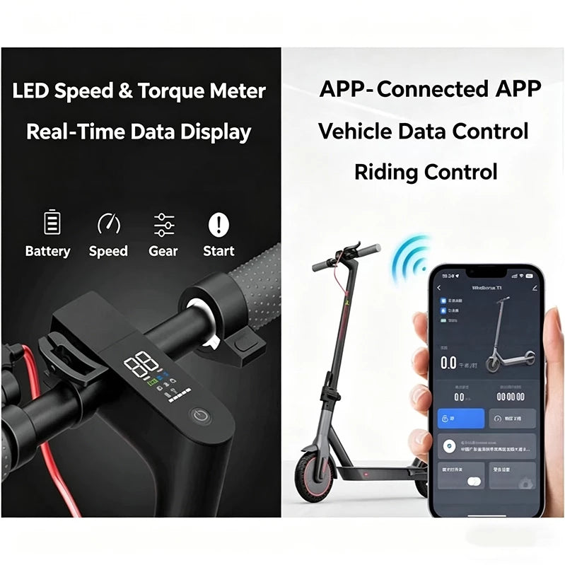 Scooterman Electric Scooter Foldable Portable 350W Black Red