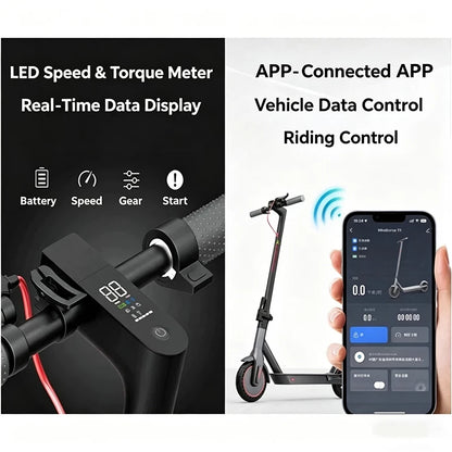 Scooterman Electric Scooter Foldable Portable 350W Black Red